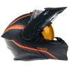 Casca snow AMOQ Ballastic Flip Up Viziera Incalzita Black Orange
