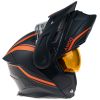 Casca snow AMOQ Ballastic Flip Up Viziera Incalzita Black Orange