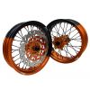 Set roti supermoto KTM 17X3.5 17X5 Orange Black XMoto