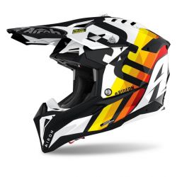 Casca Airoh Aviator 3 Rainbow White Gloss