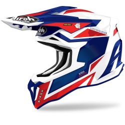 Casca Airoh Strycker Axe Blue Red Gloss