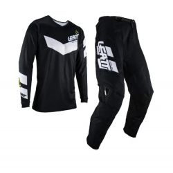 Set Tricou + Pantaloni Leatt 3.5 Black White