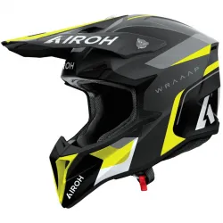 Casca Airoh Wraap Conquer Yellow Matt