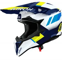 Casca Airoh Wraap Vision Yellow Blue Gloss