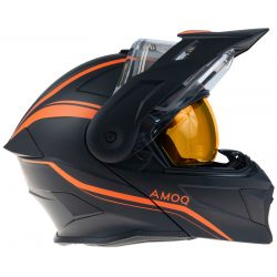 Casca snow AMOQ Ballastic Flip Up Viziera Incalzita Black Orange