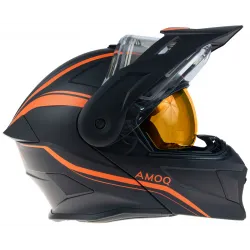 Casca snow AMOQ Ballastic Flip Up Viziera Incalzita Black Orange