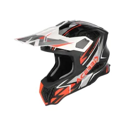 Casca Acerbis Airstrike-X Black Orange Fluo