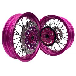 Set roti supermoto KTM 17X3.5 17X5 Pink XMoto