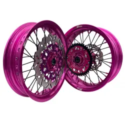 Set roti supermoto KTM 17X3.5 17X5 Pink XMoto