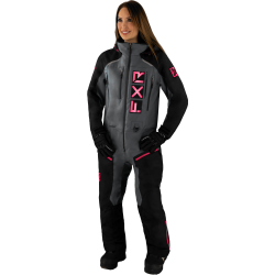 Combinezon dama snow FXR Recruit FAST Black Char Fuchsia insulated 23