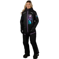 Combinezon dama snow FXR Recruit FAST Black Sky Liliak insulated 23