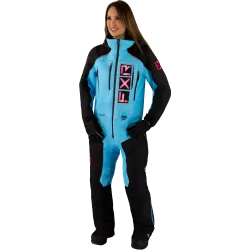 Combinezon dama snow FXR Recruit FAST Black Sky Blue insulated 23