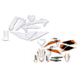 Kit plastice + stickere KTM SX/SX-F 19-22 White Orange Black