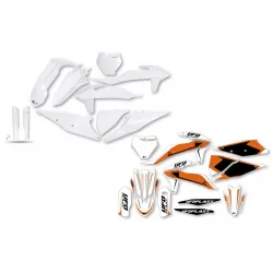 Kit plastice + stickere KTM SX/SX-F 19-22 White Orange Black
