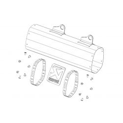 Exterior toba evacuare KTM 250/350 17-19 Akrapovic