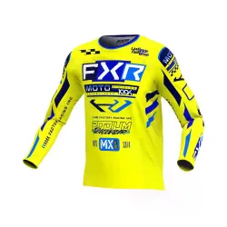 Tricou FXR Podium Gladiator MX25 Yellow Navy Blue