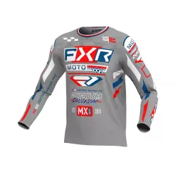 Tricou FXR Podium Gladiator MX25 Grey White Red