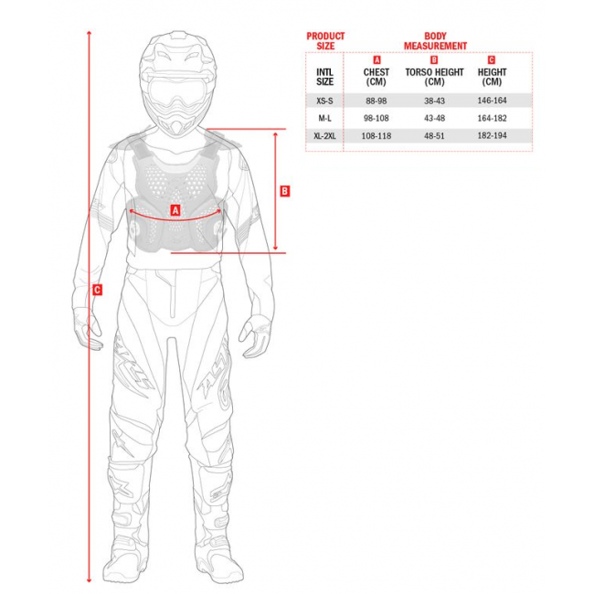 Armura Alpinestars A-4 Max White/Red