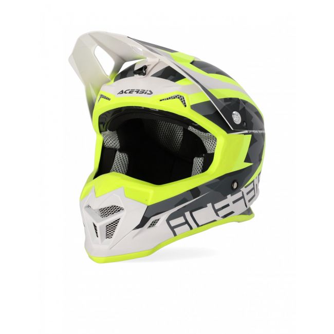 Casca Acerbis Profile 4 Yellow Fluo White