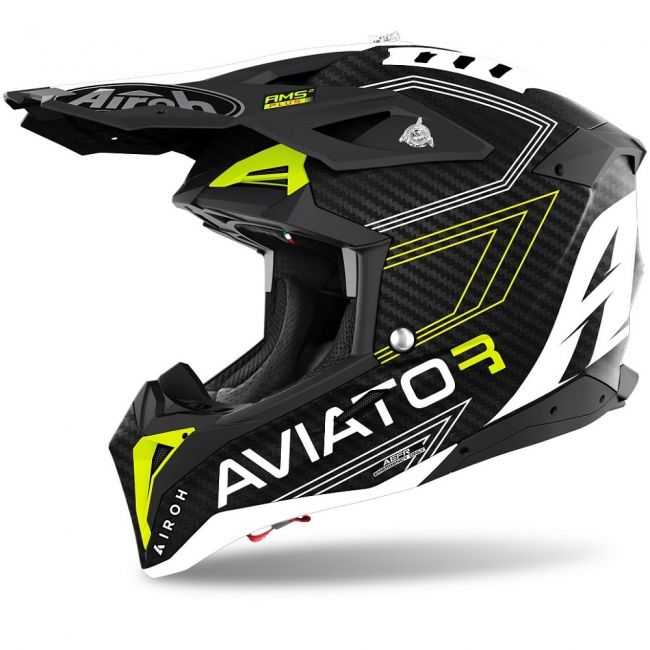 Casca Airoh Aviator 3 Primal Yellow Matt
