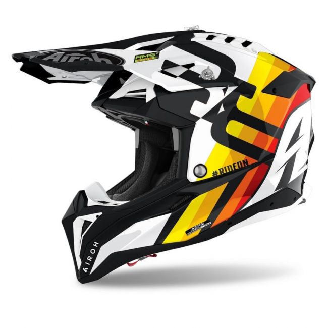 Casca Airoh Aviator 3 Rainbow White Gloss