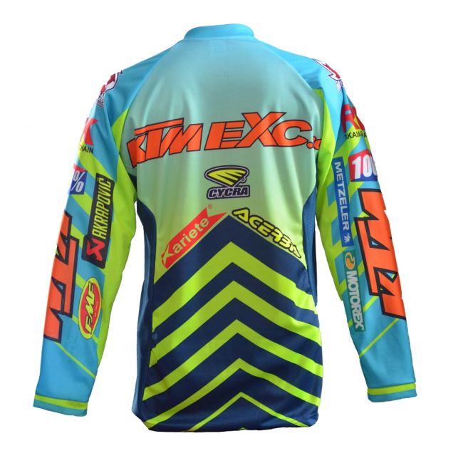 Tricou copii KTMEXC.RO Light Blue Lime