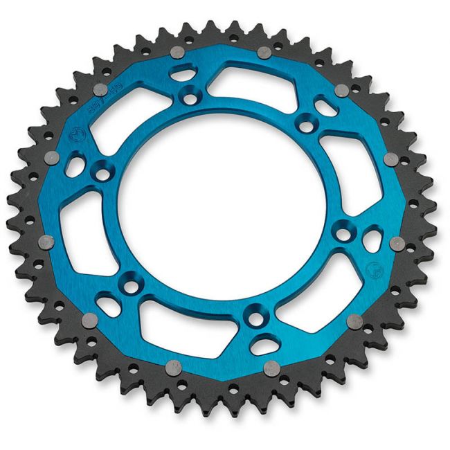 Pinion otel-aluminiu Blue Husqvarna Moose Racing