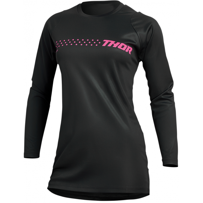 Tricou dama Thor Sector Minimal Black Fluo Pink