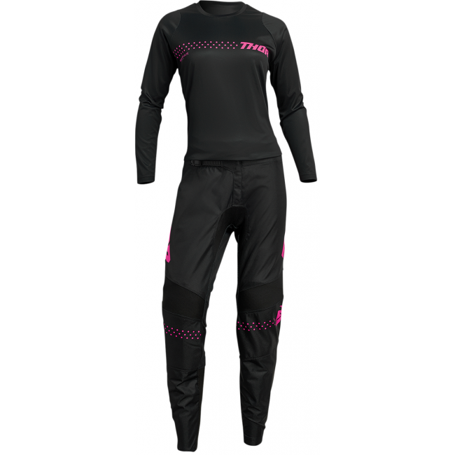 Tricou dama Thor Sector Minimal Black Fluo Pink