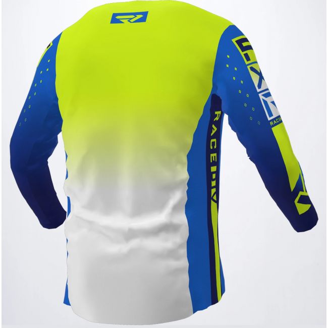 Tricou FXR Podium Pro MX Blue Fluo Yellow