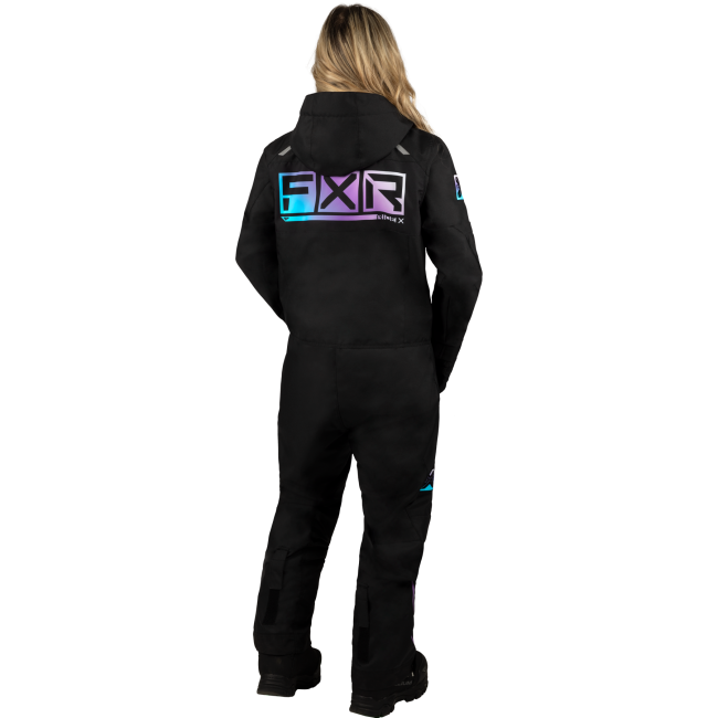 Combinezon dama snow FXR Recruit FAST Black Sky Liliak insulated 23