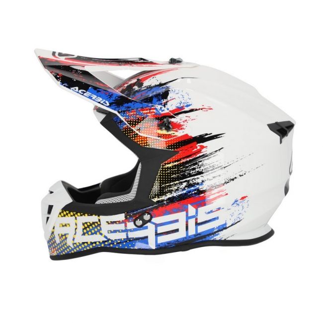 Casca Acerbis Linear 2206 White Blue Red