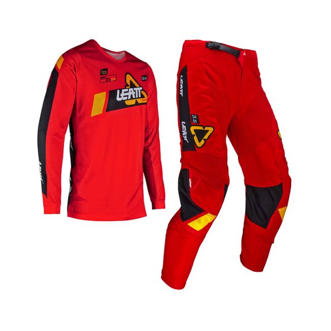 Set Tricou + Pantaloni Leatt 3.5 Red Black