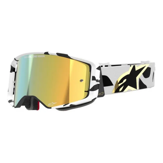 Ochelari Alpinestars Supertech Corp White Gold Mirror