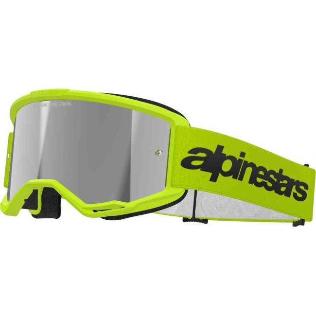 Ochelari Alpinestars Vision 3 Wordmark Yellow Fluo Mirror Silver