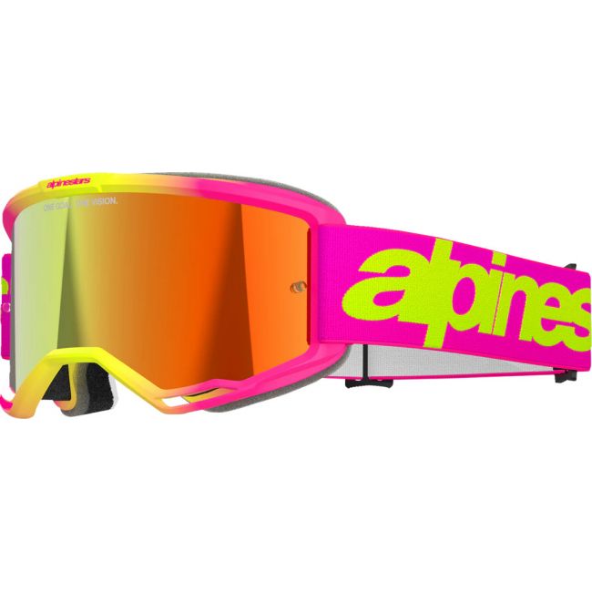 Ochelari Alpinestars Vision 5 Wordmark Pink Yellow Mirror Red