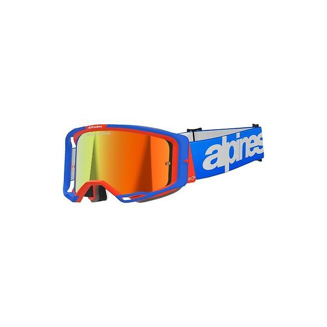 Ochelari Alpinestars Vision 8 Wordmark Blue Orange Mirror Red