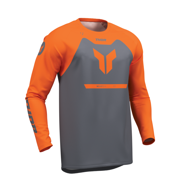 Tricou Thor Ridemode Menace Charcoal Orange