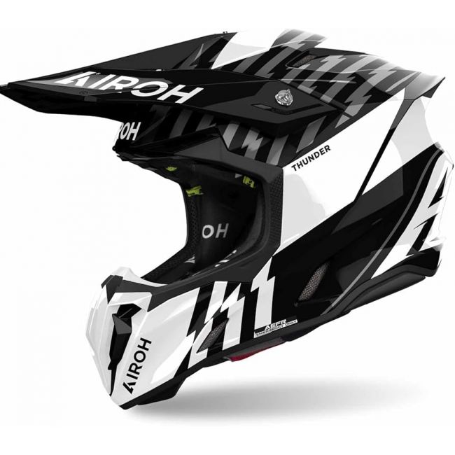 Casca Airoh Twist 3 Thunder Black White