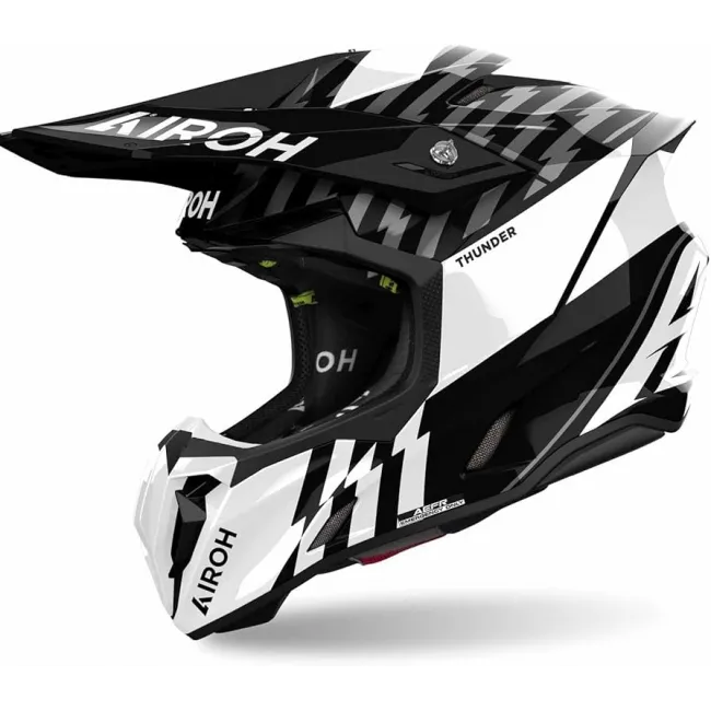 Casca Airoh Twist 3 Thunder Black White