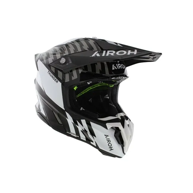 Casca Airoh Twist 3 Thunder Black White