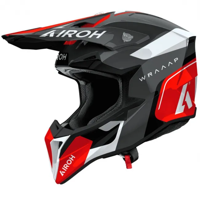 Casca Airoh Wraap Conquer Red Gloss