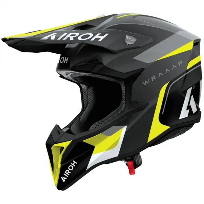 Casca Airoh Wraap Conquer Yellow Matt