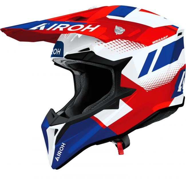 Casca Airoh Wraap Vision Red Blue Gloss