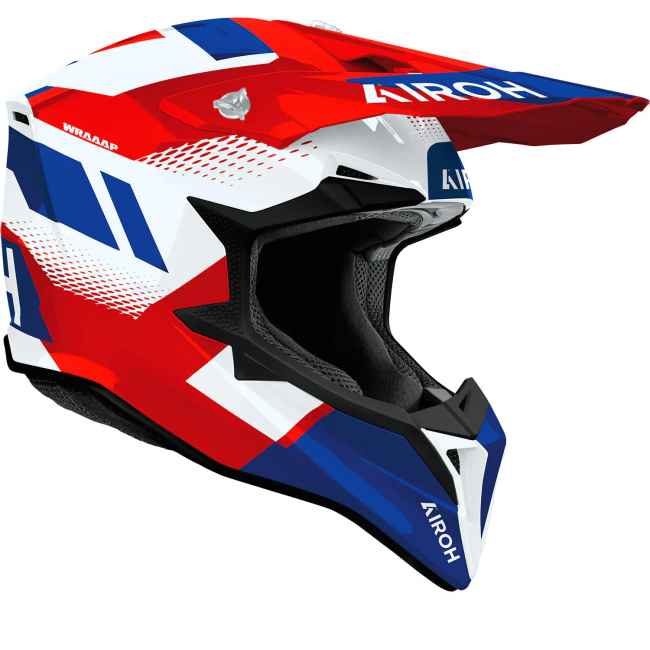 Casca Airoh Wraap Vision Red Blue Gloss