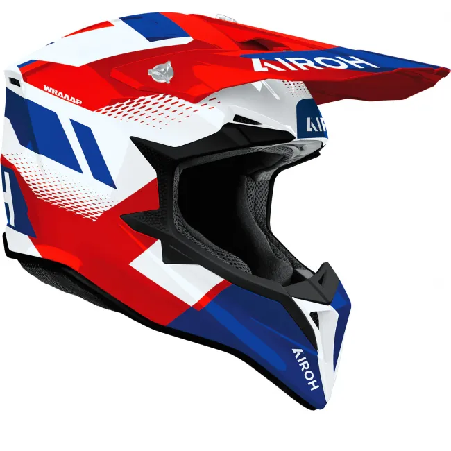 Casca Airoh Wraap Vision Red Blue Gloss