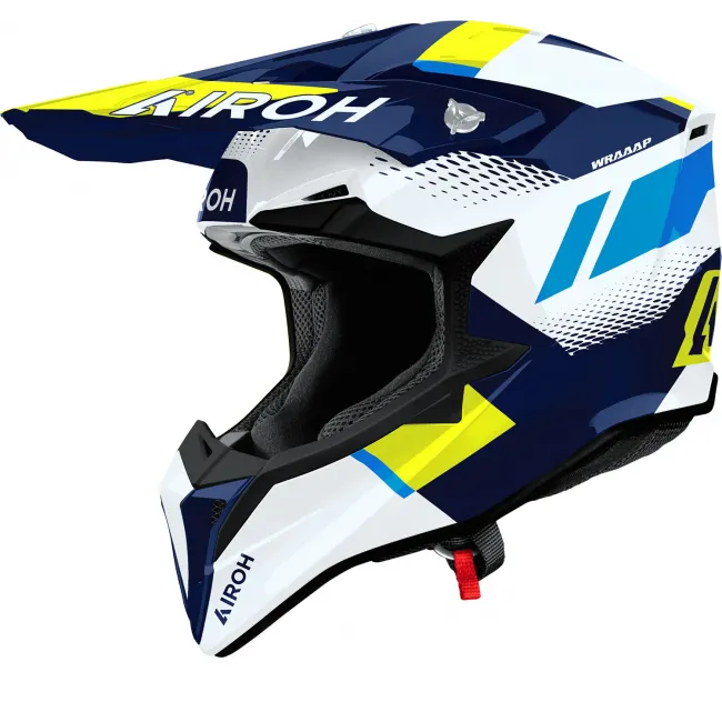 Casca Airoh Wraap Vision Yellow Blue Gloss