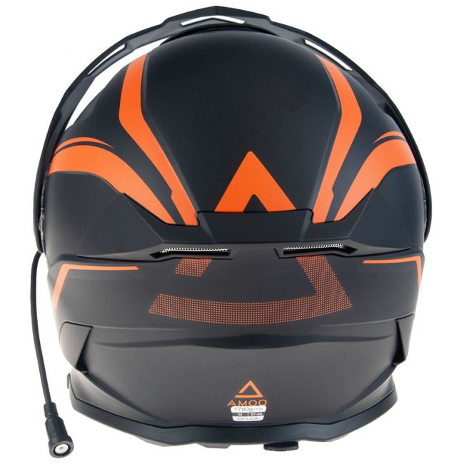 Casca snow AMOQ Ballastic Flip Up Viziera Incalzita Black Orange