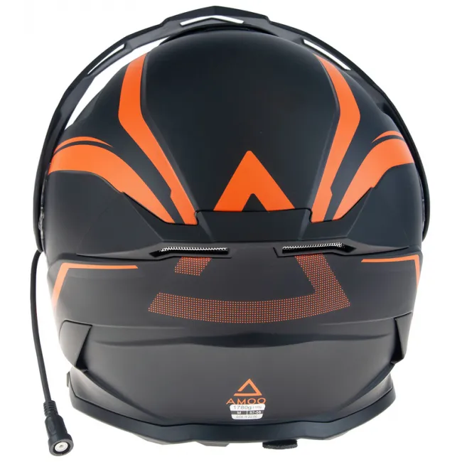 Casca snow AMOQ Ballastic Flip Up Viziera Incalzita Black Orange
