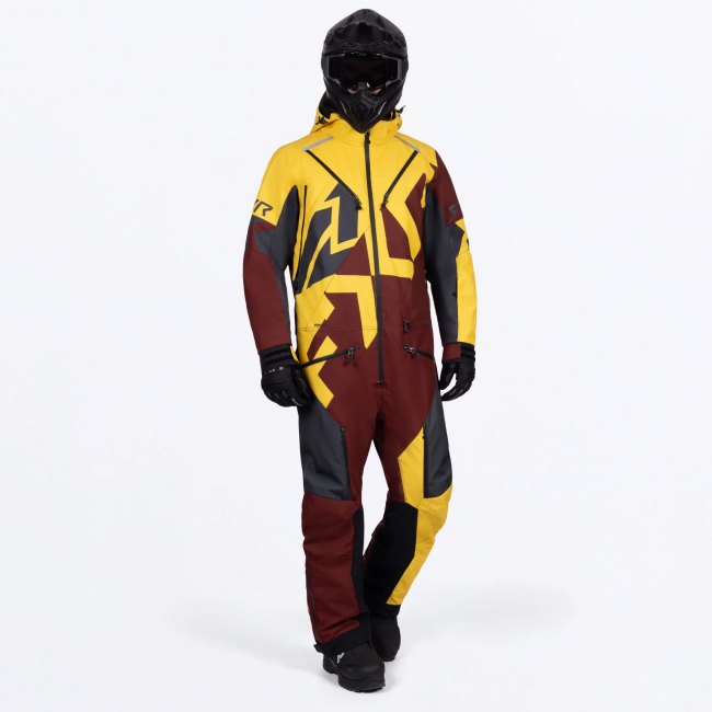 Combinezon snowmobil FXR Cold Cross CX FAST Insulated Yellow OXBlood